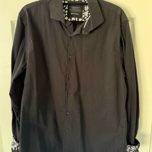 Cactus Black Casual Button Down Shirt
